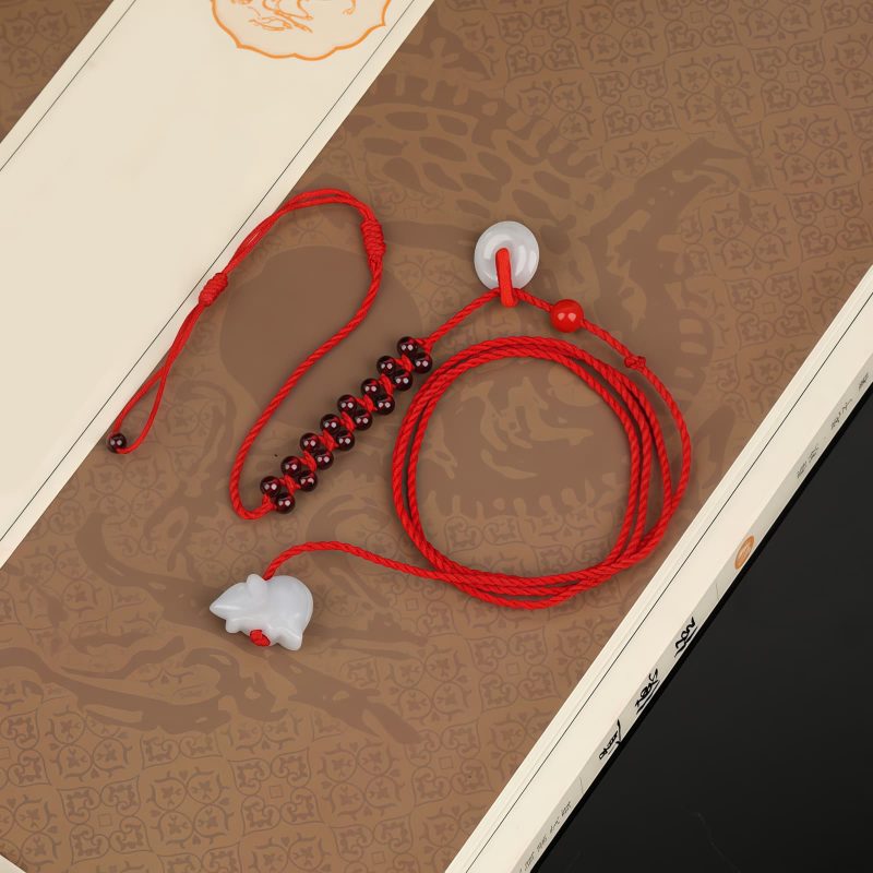 Cadena para el Vientre de Granate Natural del Zodiaco Chino Chinese Zodiac Natural Garnet Belly Chain