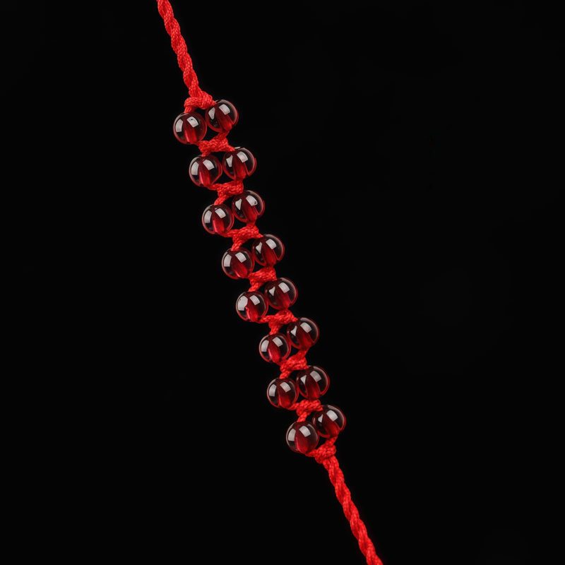 Cadena para el Vientre de Granate Natural del Zodiaco Chino Chinese Zodiac Natural Garnet Belly Chain