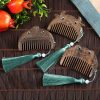 مشط جيبي من خشب الصندل الأخضر حسب الأبراج الصينية Chinese Zodiac Green Sandalwood Portable Comb