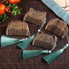 مشط جيبي من خشب الصندل الأخضر حسب الأبراج الصينية Chinese Zodiac Green Sandalwood Portable Comb