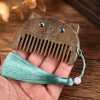 مشط جيبي من خشب الصندل الأخضر حسب الأبراج الصينية Chinese Zodiac Green Sandalwood Portable Comb