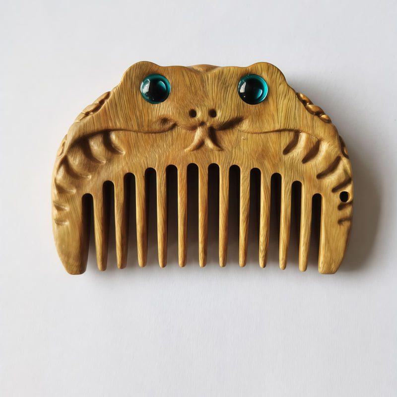 مشط جيبي من خشب الصندل الأخضر حسب الأبراج الصينية Chinese Zodiac Green Sandalwood Portable Comb
