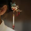 Corona para el Cabello con Mariposa y Perla de Estilo Chino Clásico Classical Chinese Pearl Butterfly Hair Crown