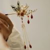 Corona para el Cabello con Mariposa y Perla de Estilo Chino Clásico Classical Chinese Pearl Butterfly Hair Crown
