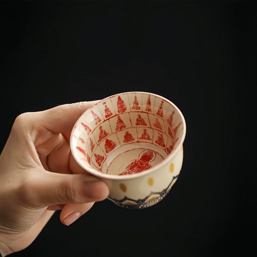 Dunhuang Thousand Buddhas Ceramic Teacup Dunhuang Thousand Buddhas Ceramic Teacup