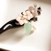 دبوس شعر مبارك من خشب الأبنوس وقشرة الصدف Ebony Shell Blessing Hairpin