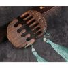 مشط من خشب الصندل الأخضر المنقوش بزهر الخوخ وسمكة الكوي Green Sandalwood Plum Blossom Koi Fish Engraved Comb