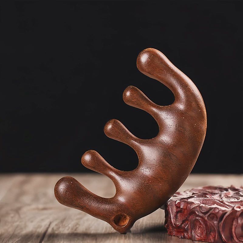 Peine de Masaje Calmante de Sándalo Verde Green Sandalwood Soothing Massage Comb