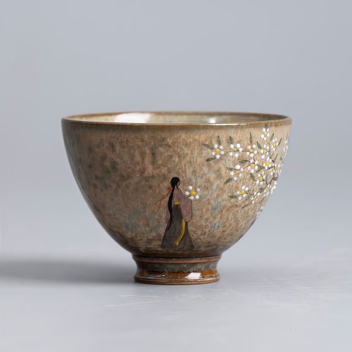 Taza de Té de Porcelana de Jingdezhen con Diseño de Chica Hanfu Taza de Té de Porcelana de Jingdezhen con Diseño de Chica Hanfu