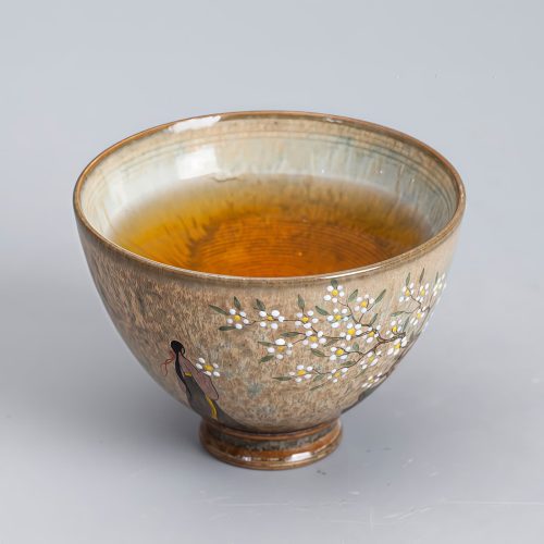 Taza de Té de Porcelana de Jingdezhen con Diseño de Chica Hanfu Taza de Té de Porcelana de Jingdezhen con Diseño de Chica Hanfu