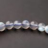 Pulseira Natural de Pedra da Lua com Pingente de Flor Natural Moonstone Flower Charm Bracelet