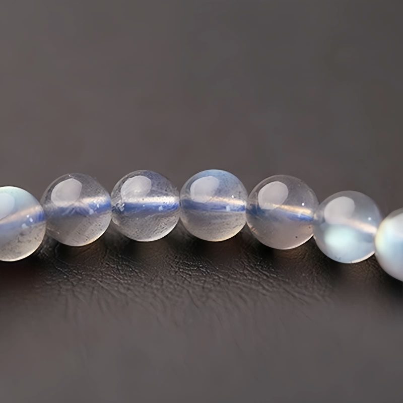 Pulseira Natural de Pedra da Lua com Pingente de Flor Natural Moonstone Flower Charm Bracelet