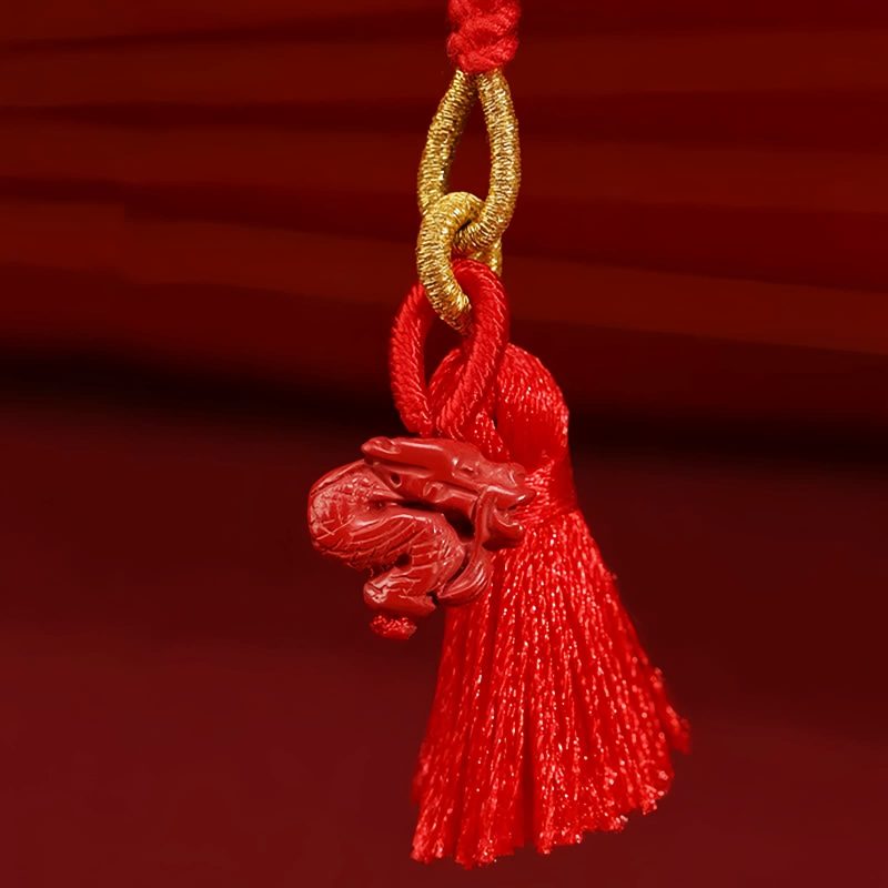 Corrente de Cintura Natural de Cinábrio com Dragão Natural Cinnabar Dragon Belly Chain