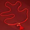 Corrente de Cintura Natural de Cinábrio com Dragão Natural Cinnabar Dragon Belly Chain