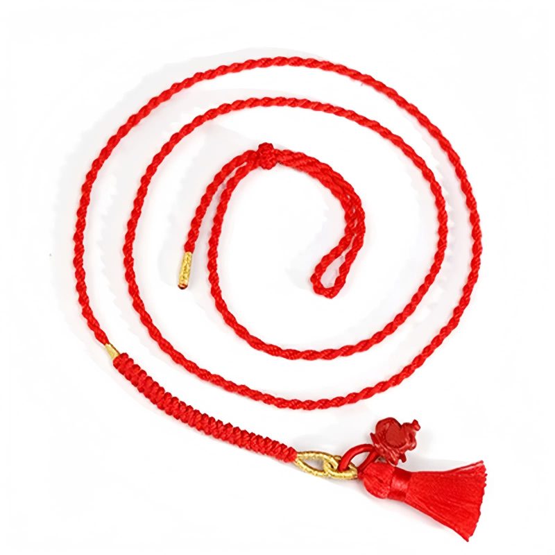 Corrente de Cintura Natural de Cinábrio com Dragão Natural Cinnabar Dragon Belly Chain