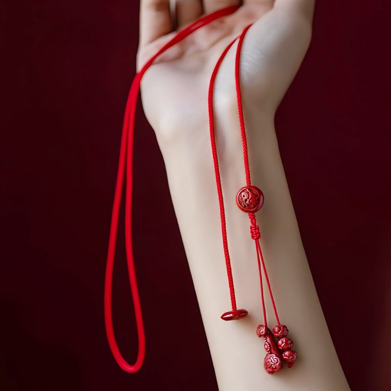 Cadena de Vientre de Loto de Cinnabar Natural Natural Cinnabar Lotus Belly Chain