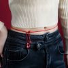 Cadena de Vientre de Loto de Cinnabar Natural Natural Cinnabar Lotus Belly Chain