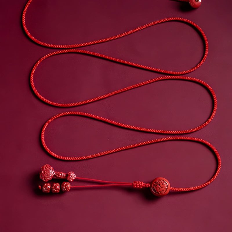 Cadena de Vientre de Loto de Cinnabar Natural Natural Cinnabar Lotus Belly Chain