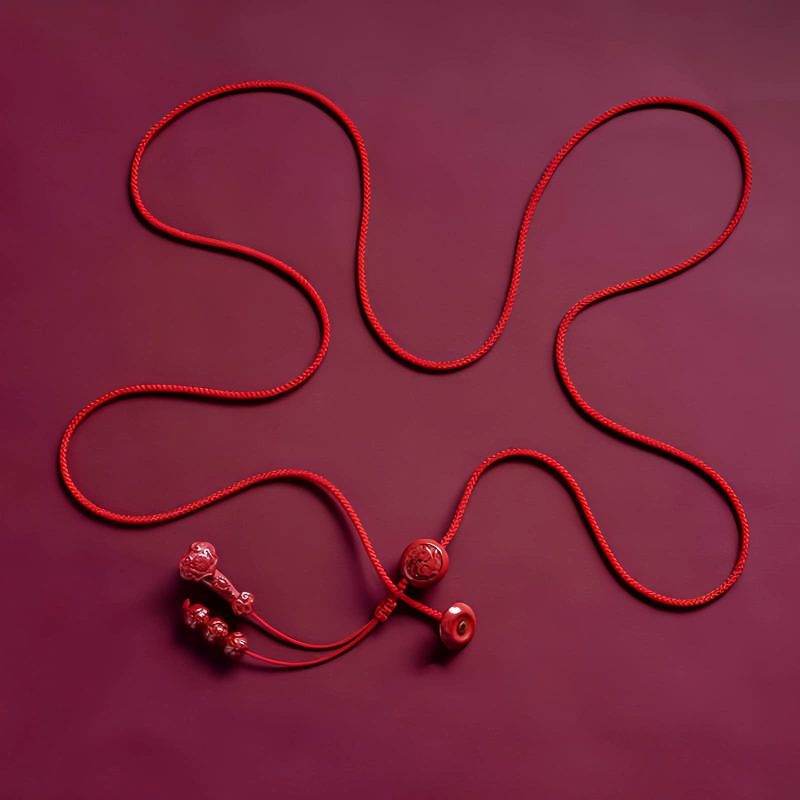Cadena de Vientre de Loto de Cinnabar Natural Natural Cinnabar Lotus Belly Chain