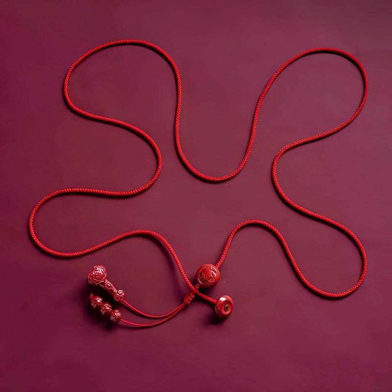 Cadena de Vientre de Loto de Cinnabar Natural Natural Cinnabar Lotus Belly Chain