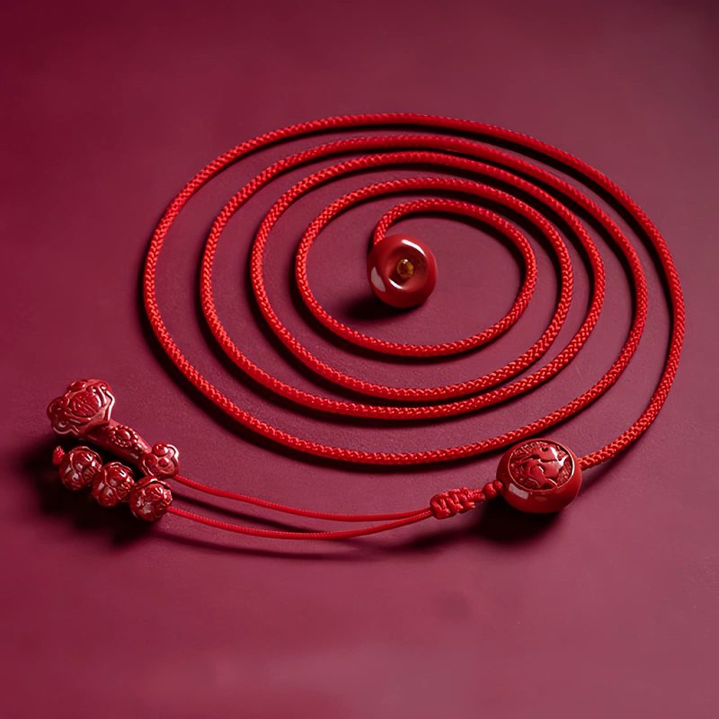 Cadena de Vientre de Loto de Cinnabar Natural Natural Cinnabar Lotus Belly Chain