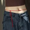 Cadena de vientre Pixiu de cinabrio natural Natural Cinnabar Pixiu Belly Chain