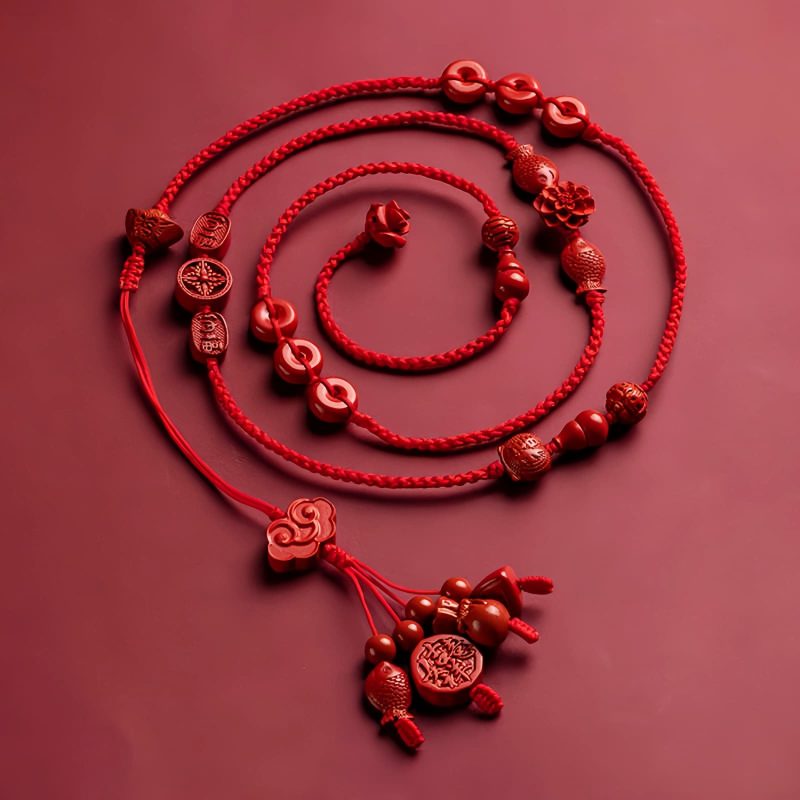 Cadena de vientre vintage de cinabrio natural Natural Cinnabar Vintage Belly Chain