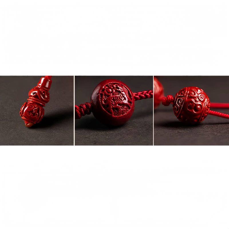 Cadena de vientre con zodiaco de cinabrio natural Natural Cinnabar Zodiac Belly Chain