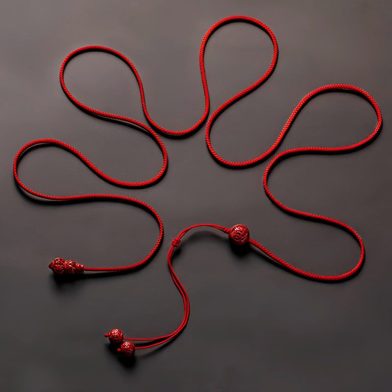 Cadena de vientre con zodiaco de cinabrio natural Natural Cinnabar Zodiac Belly Chain