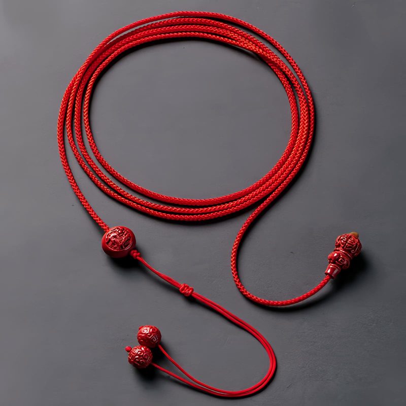 Cadena de vientre con zodiaco de cinabrio natural Natural Cinnabar Zodiac Belly Chain