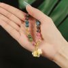Pulsera de Flores de Turmalina Natural Natural Tourmaline Flower Bead Bracelet
