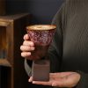 Cangkir Kopi Keramik Retro 200ml dengan Dasar Retro Ceramic 200ml Coffee Mug with Base