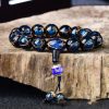 Pulseira de Ágata Tibetana de Veios de Dragão para Cura Tibetan Dragon Vein Agate Healing Bracelet