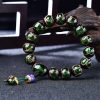 Pulseira de Ágata Tibetana de Veios de Dragão para Cura Tibetan Dragon Vein Agate Healing Bracelet