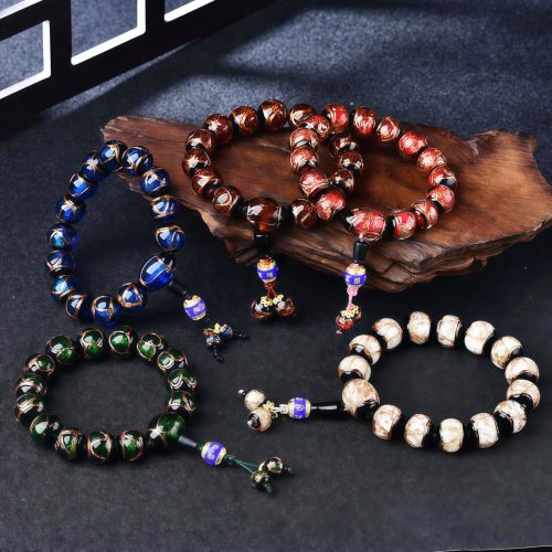 Pulsera de Agata de Vetas de Dragón Tibetana: Una Joya Curativa Pulsera de Agata de Vetas de Dragón Tibetana: Una Joya Curativa