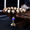Pulseira de Ágata Tibetana de Veios de Dragão para Cura Tibetan Dragon Vein Agate Healing Bracelet