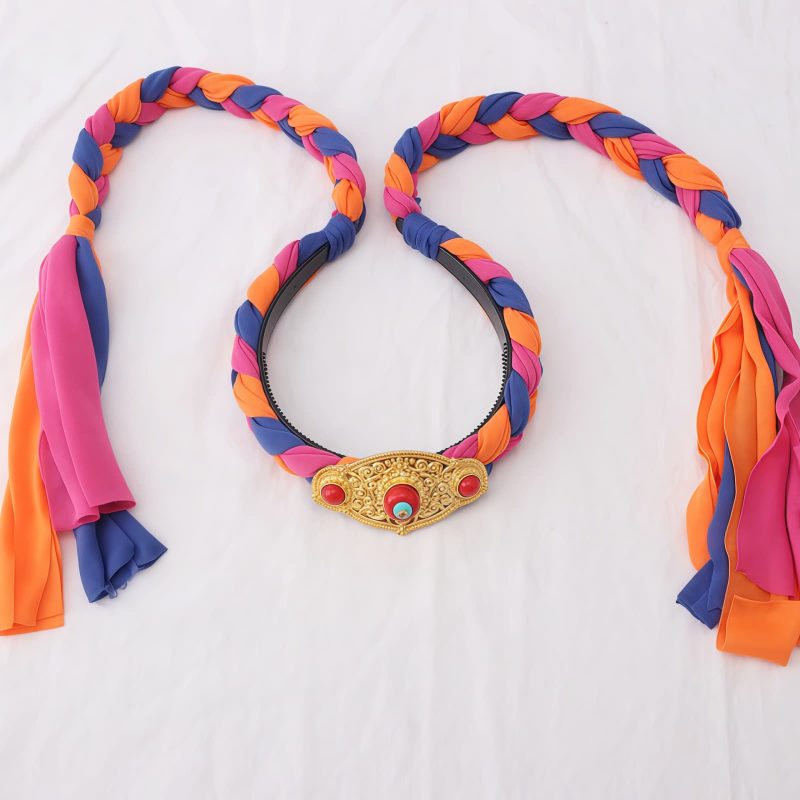 Decoración de Cabello con Borlas Coloridas Tibetanas Tibetan Colorful Tassel Hair Decoration