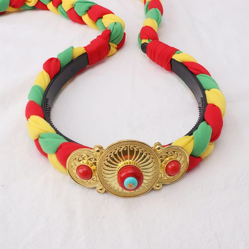 Decoración de Cabello con Borlas Coloridas Tibetanas Tibetan Colorful Tassel Hair Decoration