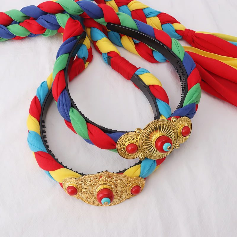 Decoración de Cabello con Borlas Coloridas Tibetanas Tibetan Colorful Tassel Hair Decoration