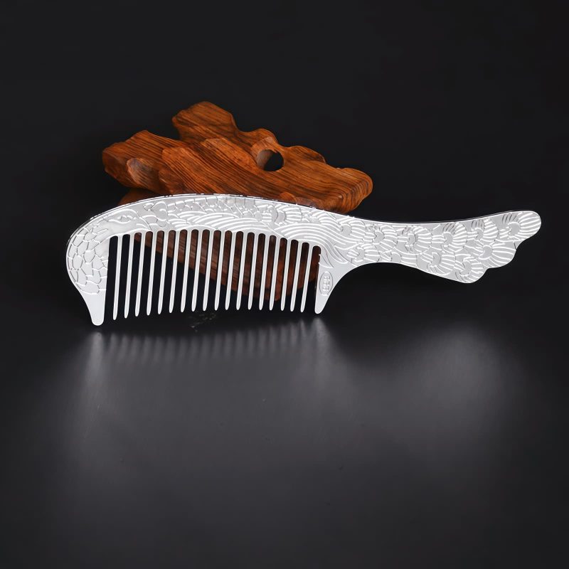 Peine de Dragón y Fénix de Aleación de Zinc Dorado de la Suerte Zinc Alloy Gold Lucky Dragon Phoenix Comb