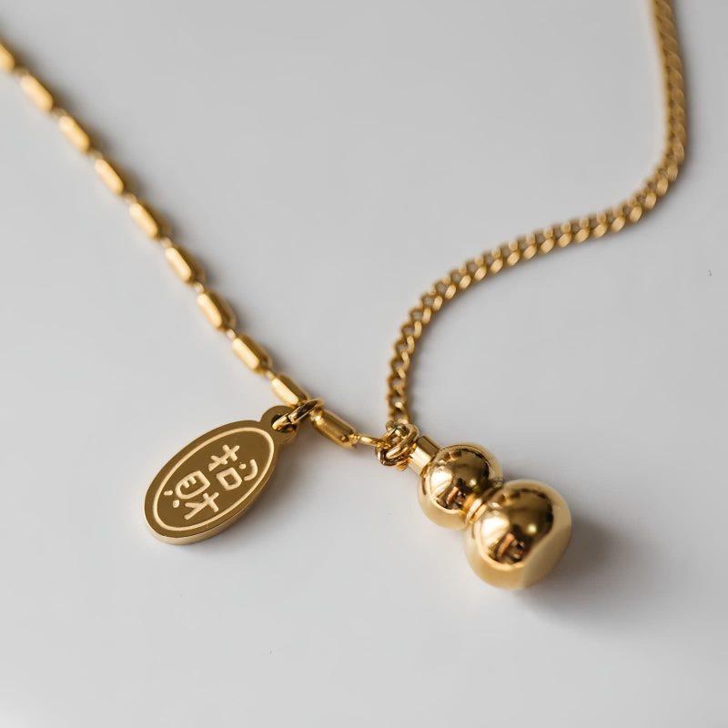 Tobillera de la Fortuna con Calabaza de Oro de 18K 18K Gold Lucky Gourd Wealth Anklet