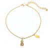 Tobillera de la Fortuna con Calabaza de Oro de 18K 18K Gold Lucky Gourd Wealth Anklet