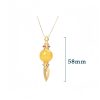 Collar con dije Dorje Vajra bañado en oro de 24 quilates y ámbar para la ansiedad 24K Gold Plated Amber Dorje Vajra Necklace Pendant for Anxiety