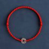 سوار يد من الفضة عيار 925 مزينًا بخمس عملات إمبراطورية للحماية 925 Silver Five Emperor Coins Protection Bracelet