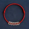 سوار يد من الفضة عيار 925 مزينًا بخمس عملات إمبراطورية للحماية 925 Silver Five Emperor Coins Protection Bracelet