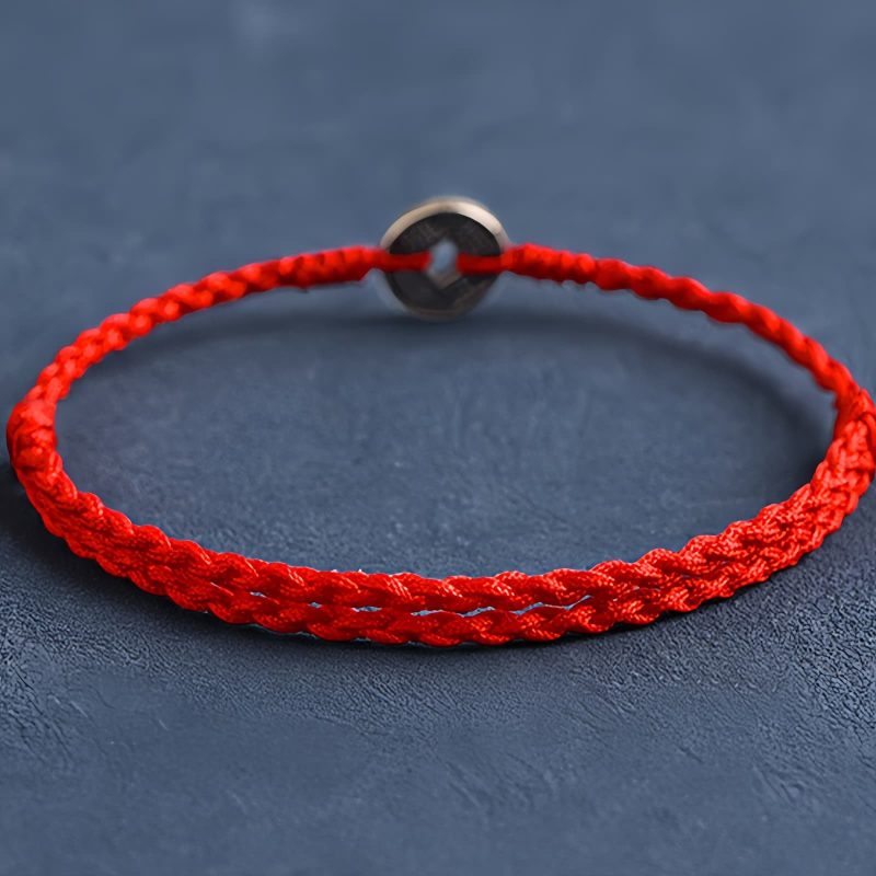 سوار يد من الفضة عيار 925 مزينًا بخمس عملات إمبراطورية للحماية 925 Silver Five Emperor Coins Protection Bracelet