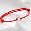 أسورة فضة عيار 925 على شكل عقدة السلام 925 Silver Peace Knot Anklet