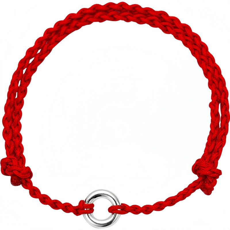 أسورة فضة عيار 925 على شكل عقدة السلام 925 Silver Peace Knot Anklet