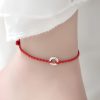 أسورة فضة عيار 925 على شكل عقدة السلام 925 Silver Peace Knot Anklet