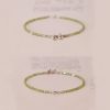 أسورة سلام من الفضة الإسترليني عيار 925 مع حجر البيريدوت 925 Silver Peridot Peace Anklet